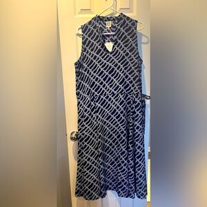 Brand New Anne Klein Navy Nautical Rope Dress Size Large